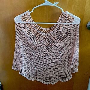 Lace poncho Light Pink Perfect to go over some beautiful dress